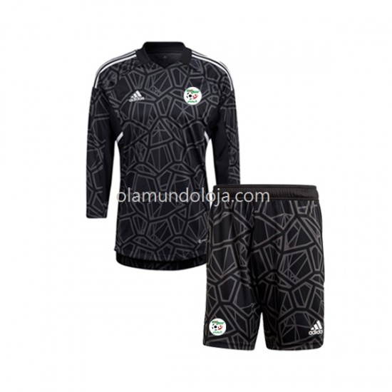 Camisola Argélia Guarda-redes Criança Equipamento Primeiro 2022 Manga Comprida